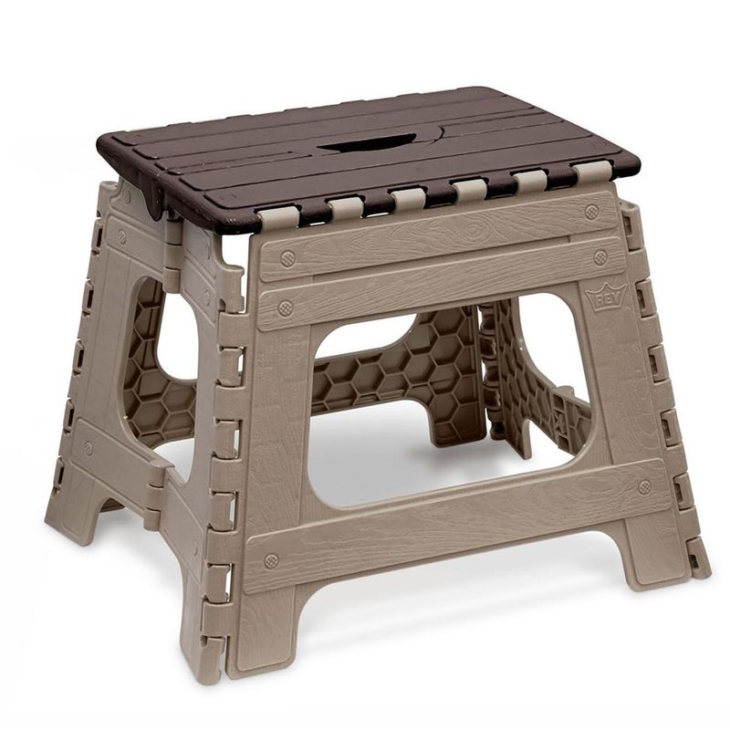 REYPLAST - Banco Roble Taupe/Azul/Violeta 28x28.9x35.3 cm