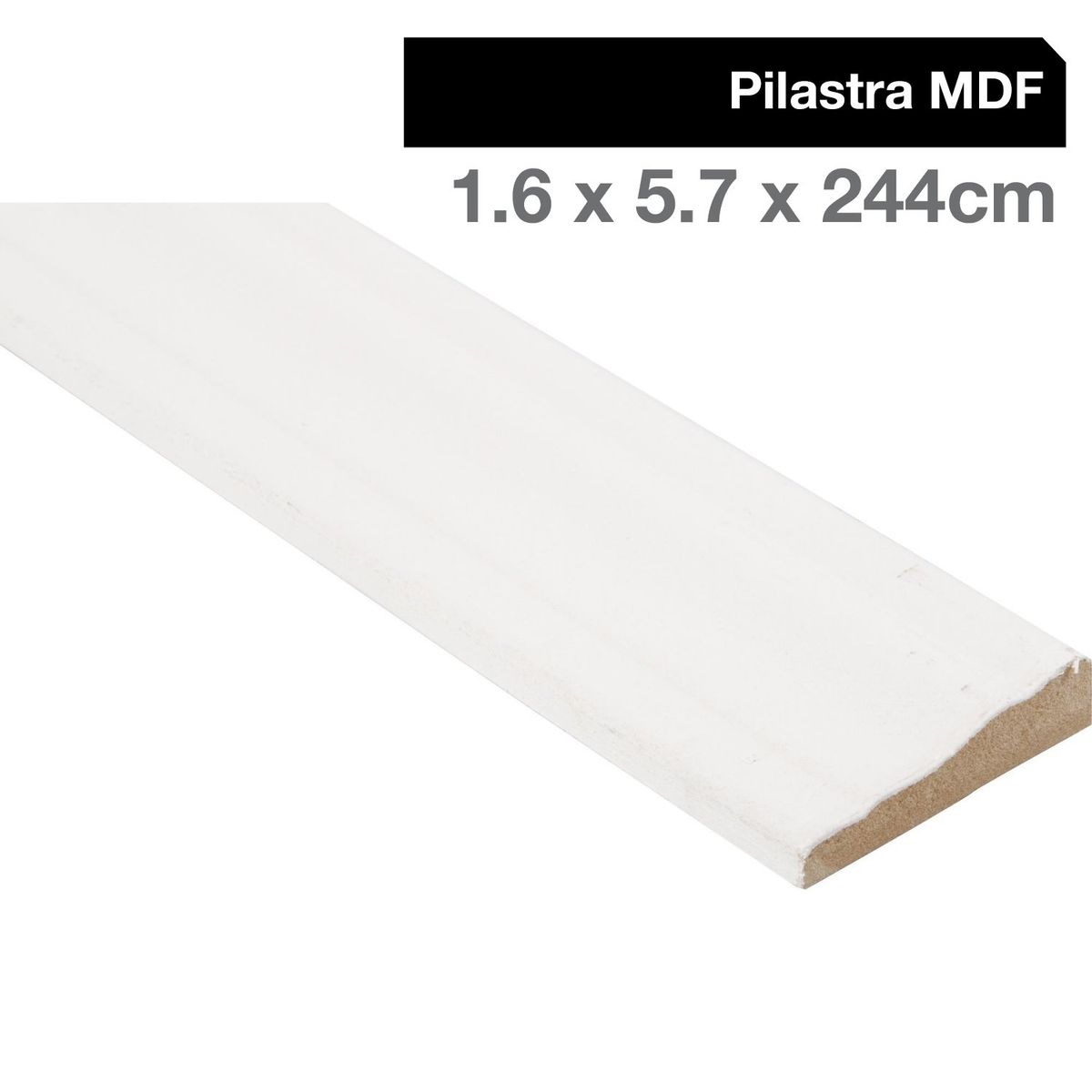 MAFORSA - Moldura premol Madera Blanco 16 mm 5.7x244 cm