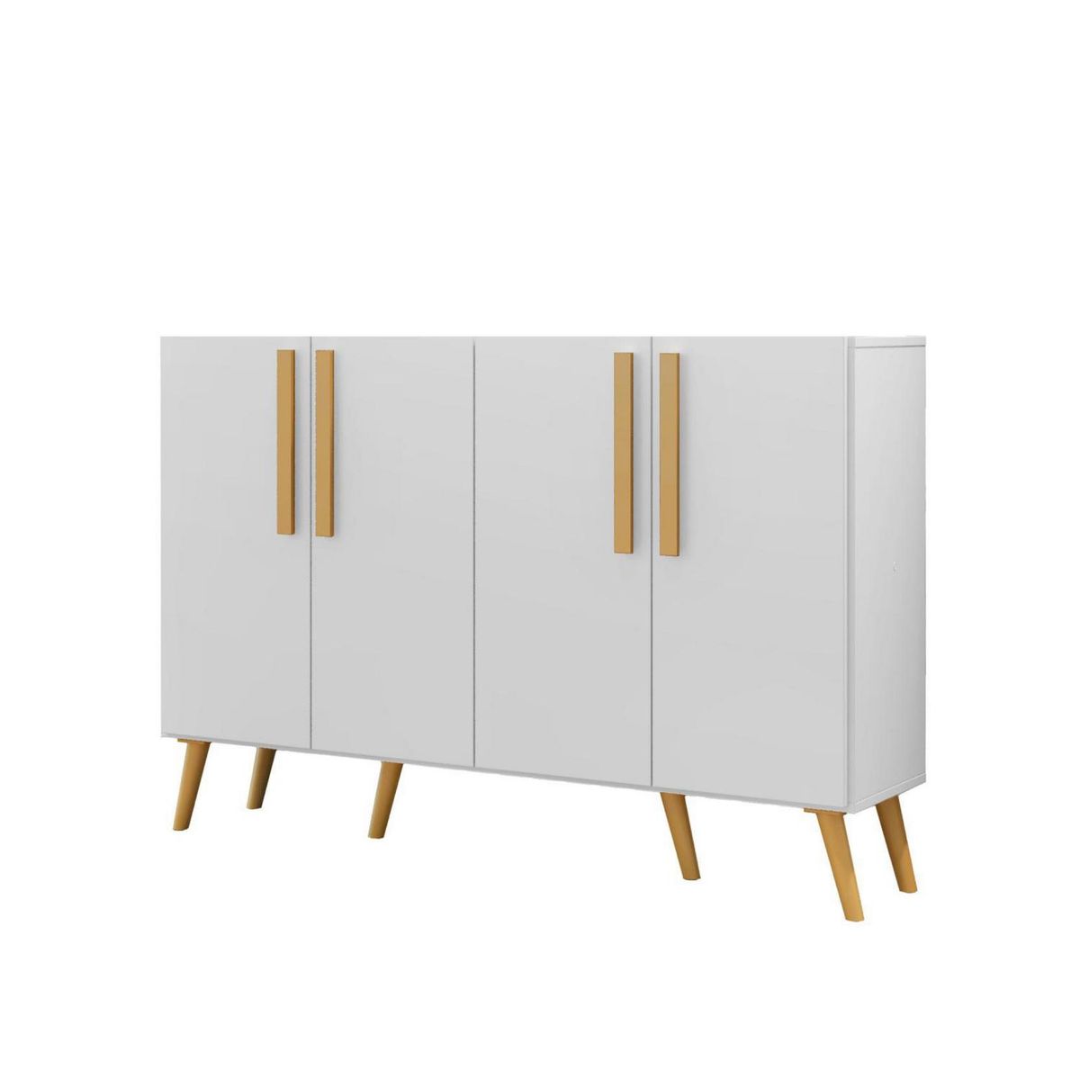 BE DESIGN - Buffet retro Viena 4 puertas blanco