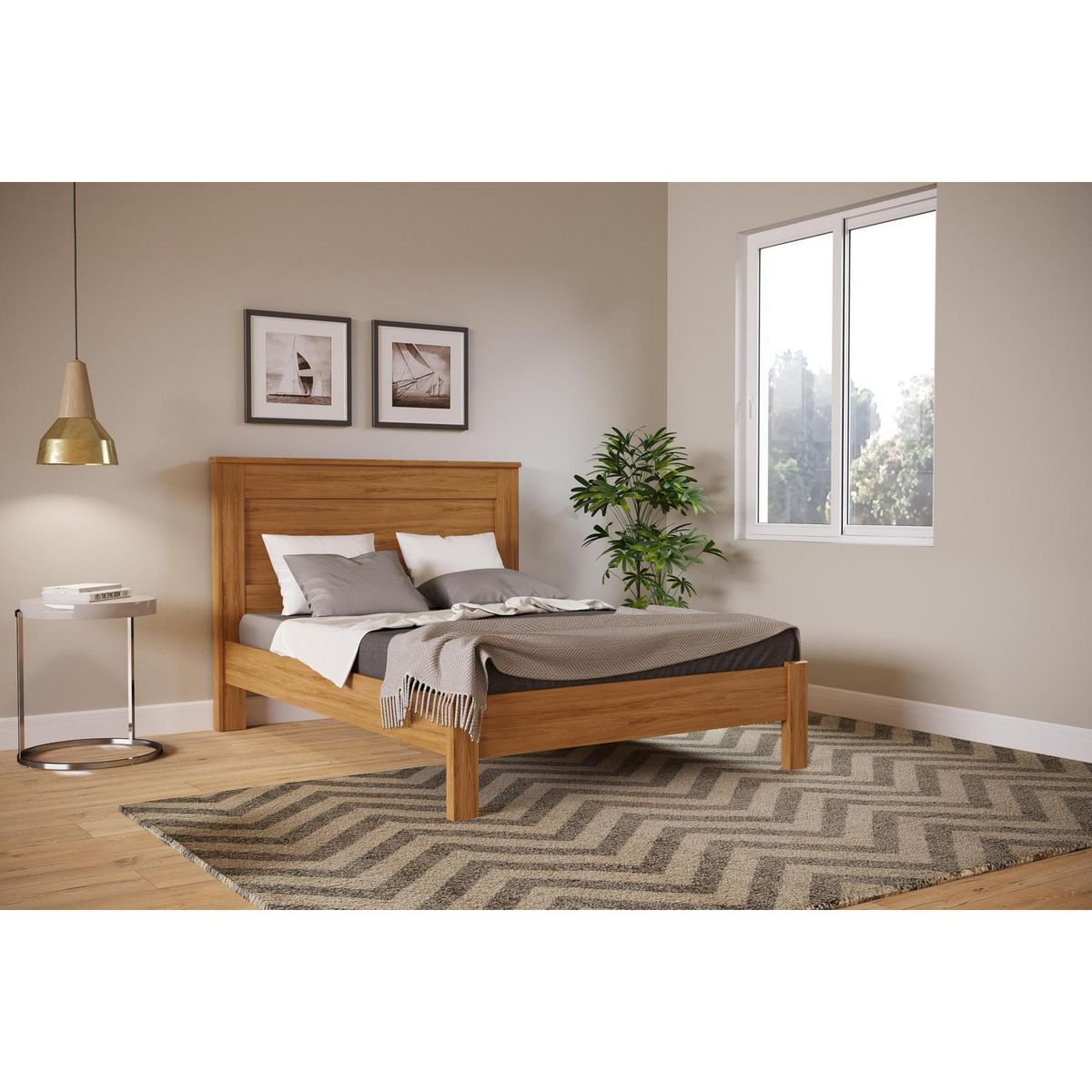 BE DESIGN - Cama 2 plazas de Estructura Munique Camarú