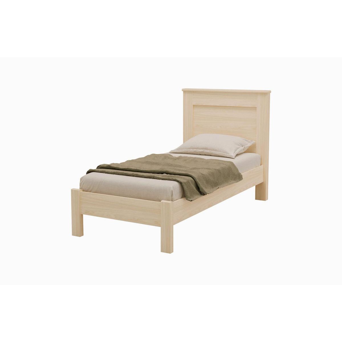 BE DESIGN - Cama 1 plaza de Estructura Munique vainilla Vainilla