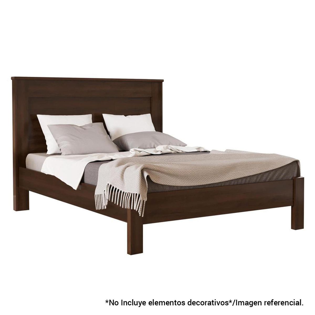 BE DESIGN - Cama 2 plazas de Estructura Munique Jacaranda