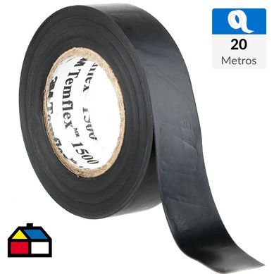 Cinta aisladora elctrica 18 mm 20 m negro