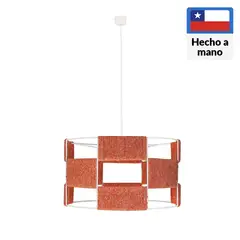 CAROLD STEVENS - Lámpara Colgante Sevilla Ecoluz Fibras Naturales Naranjo