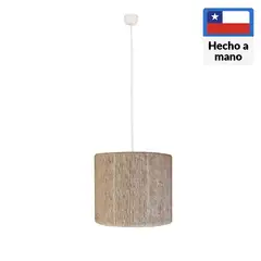 CAROLD STEVENS - Lámpara Colgante Ronda Ecoluz Fibras Naturales Beige 25 cm