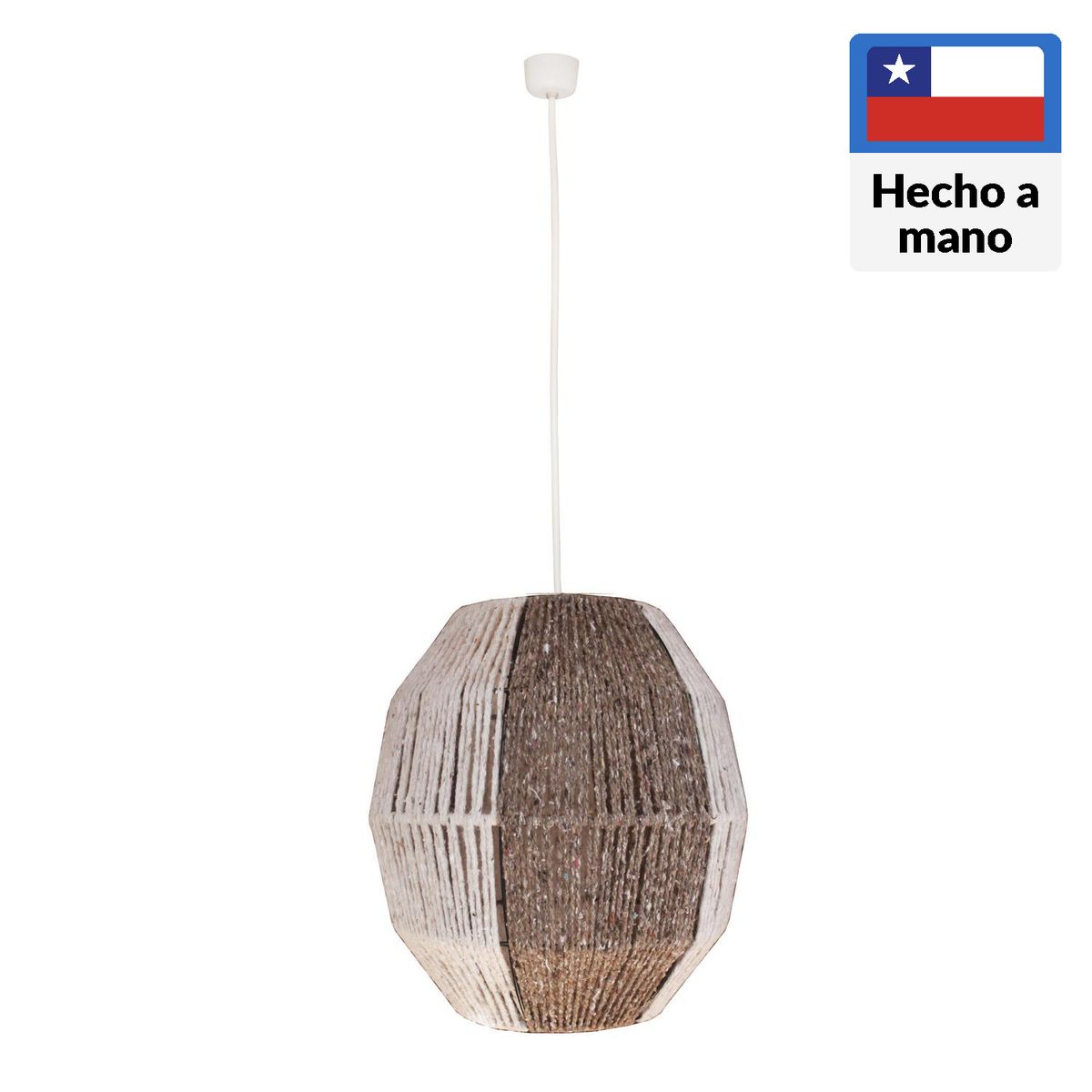 CAROLD STEVENS - Lámpara Colgante Jaen Ecoluz Fibras Naturales Beige