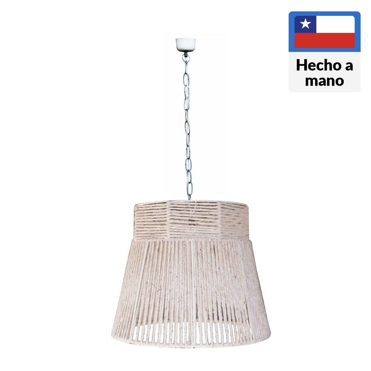 CAROLD STEVENS - Lámpara Colgante Genova Ecoluz Fibras Naturales Beige 36 cm