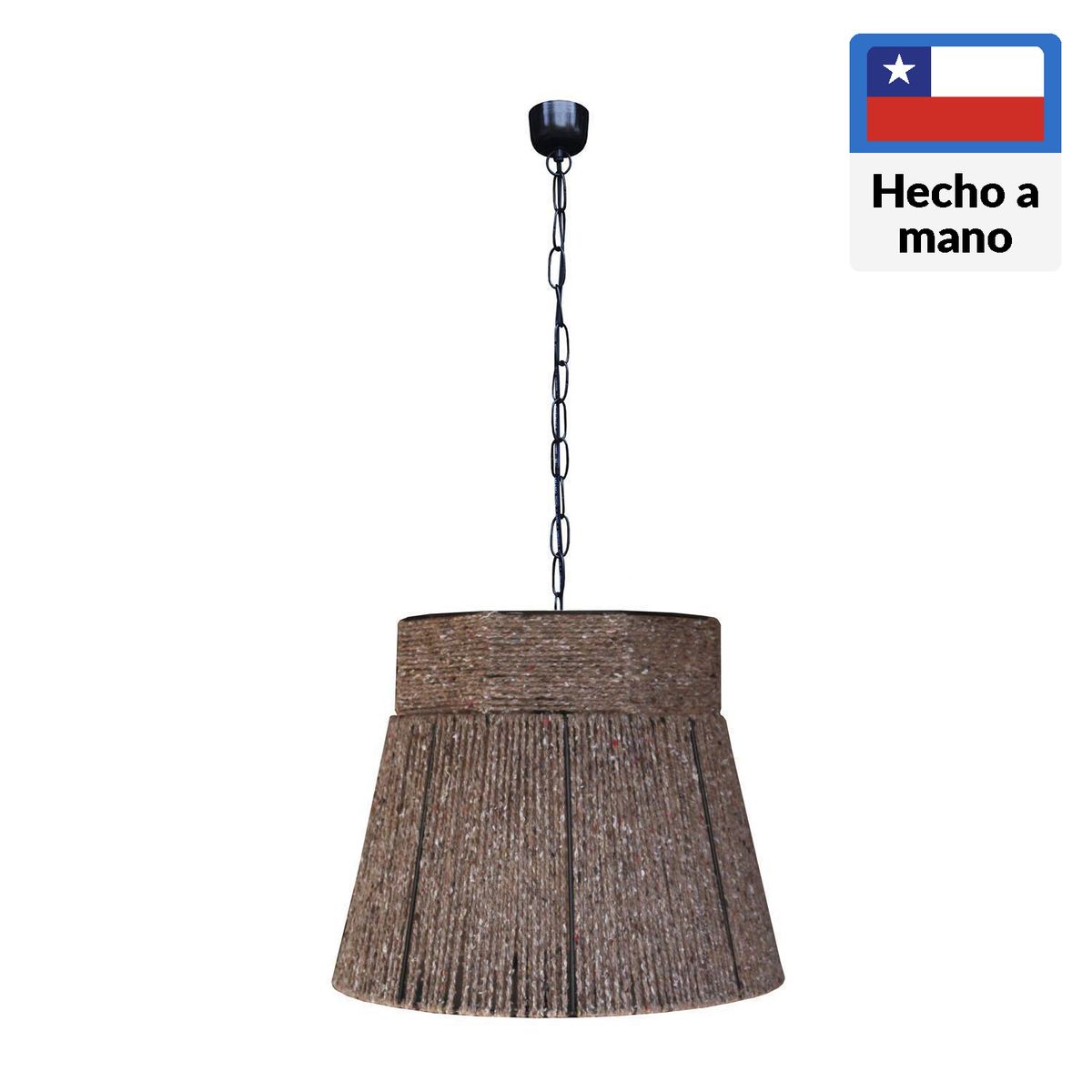 CAROLD STEVENS - Lámpara Colgante Genova Ecoluz Fibras Naturales Café
