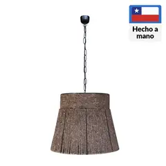 CAROLD STEVENS - Lámpara Colgante Genova Ecoluz Fibras Naturales Café