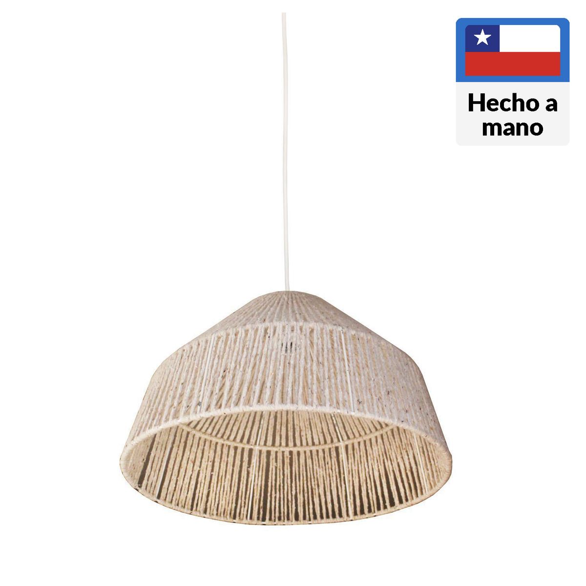 CAROLD STEVENS - Lámpara Colgante Alicante Ecoluz Fibras Naturales Beige