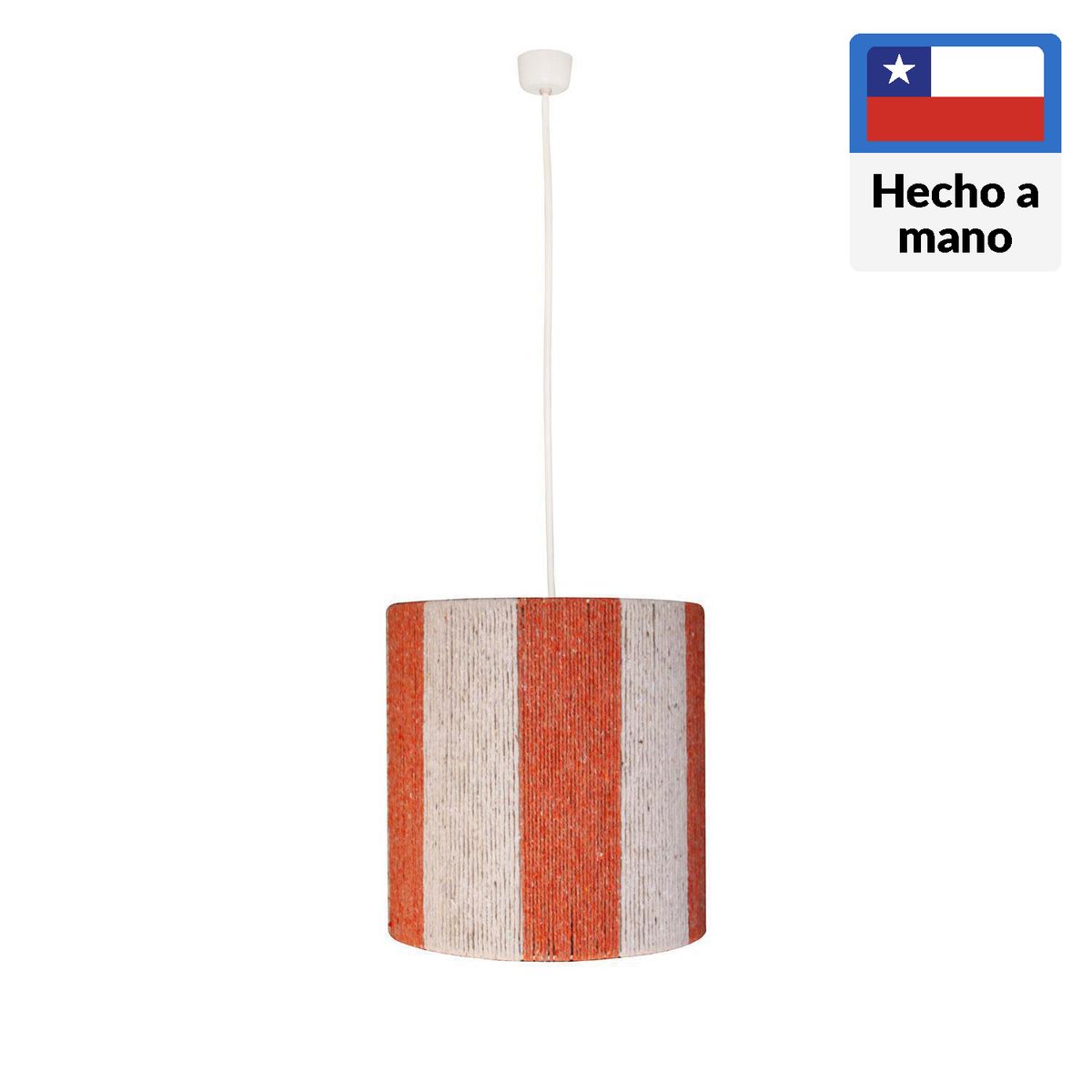 CAROLD STEVENS - Lámpara Colgante Alcala Ecoluz Fibras Naturales Beige