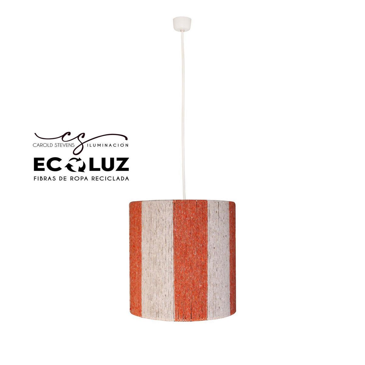 CAROLD STEVENS - Lámpara Colgante Alcala Ecoluz Fibras Naturales Beige