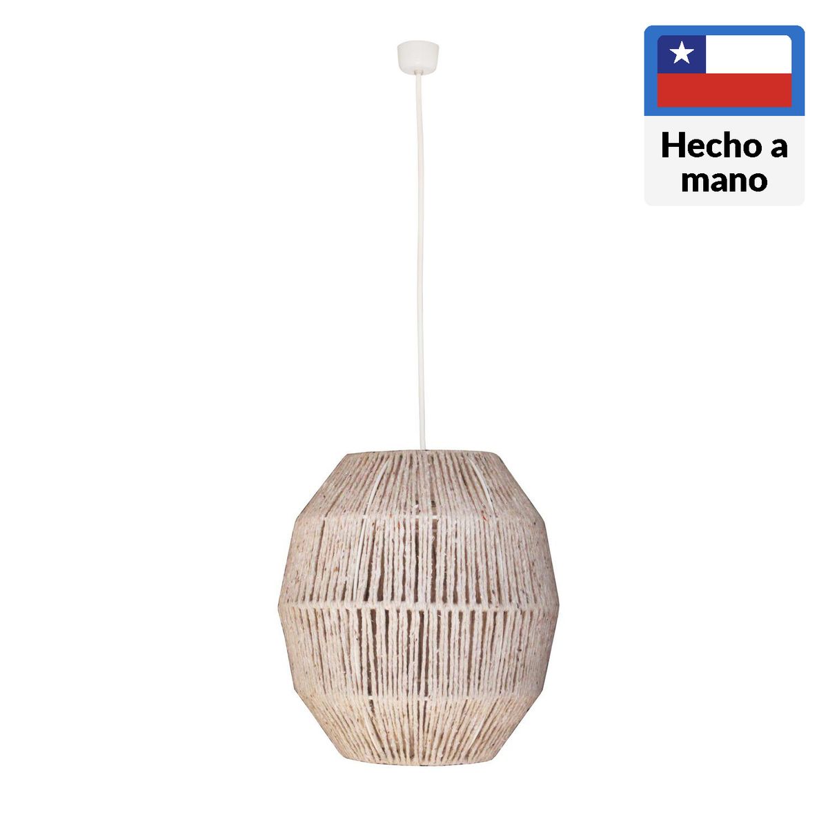 CAROLD STEVENS - Lámpara Colgante Jaen Ecoluz Fibras Naturales Beige