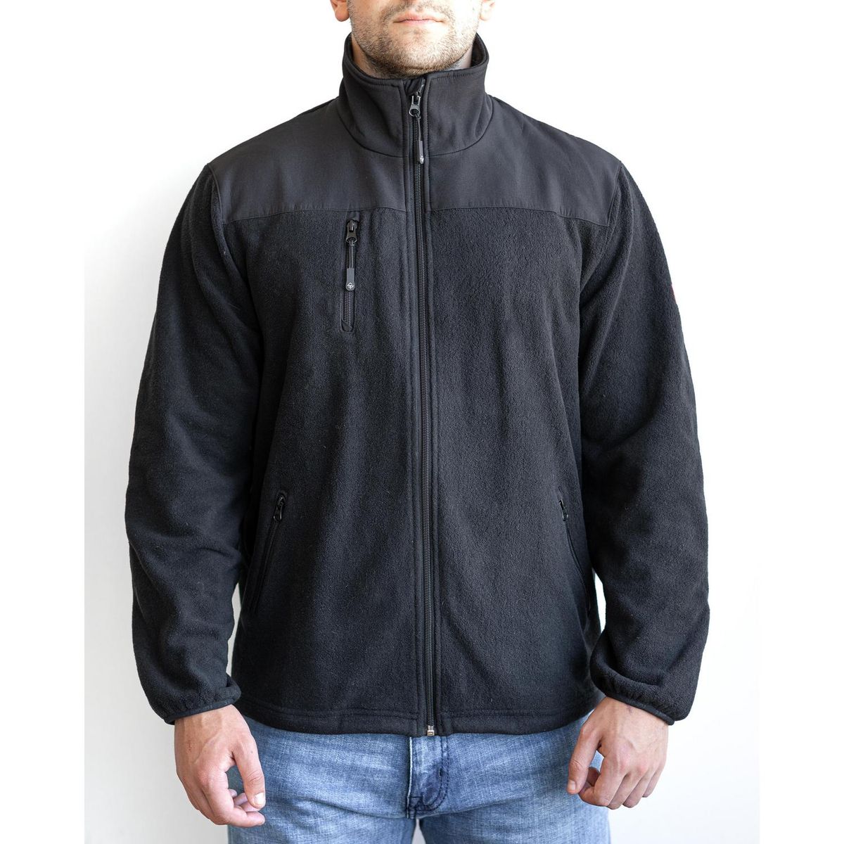 TOPSAFE - Chaqueta Polar Microfleece Negro Talla L