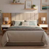 Set de respaldo Zara camarú para cama de 2 plazas