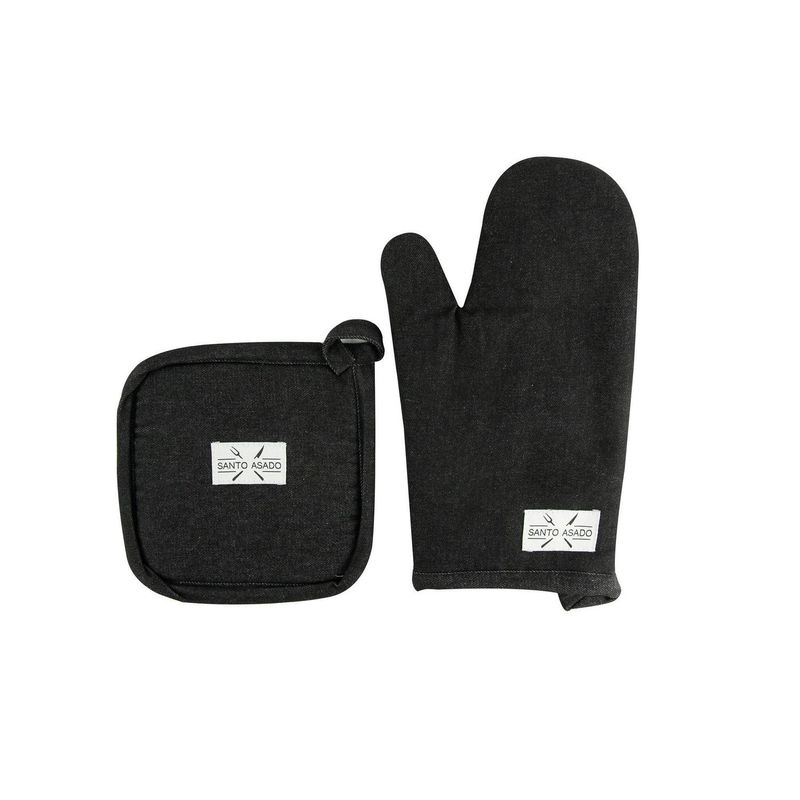 DECO EXPRESS - Set de toma olla y guante negro