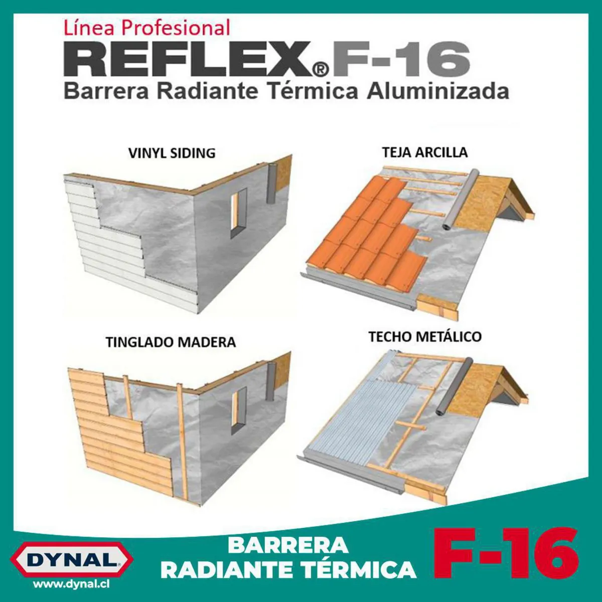 DYNAL - Barrera radiante F16 aluminio 30 m