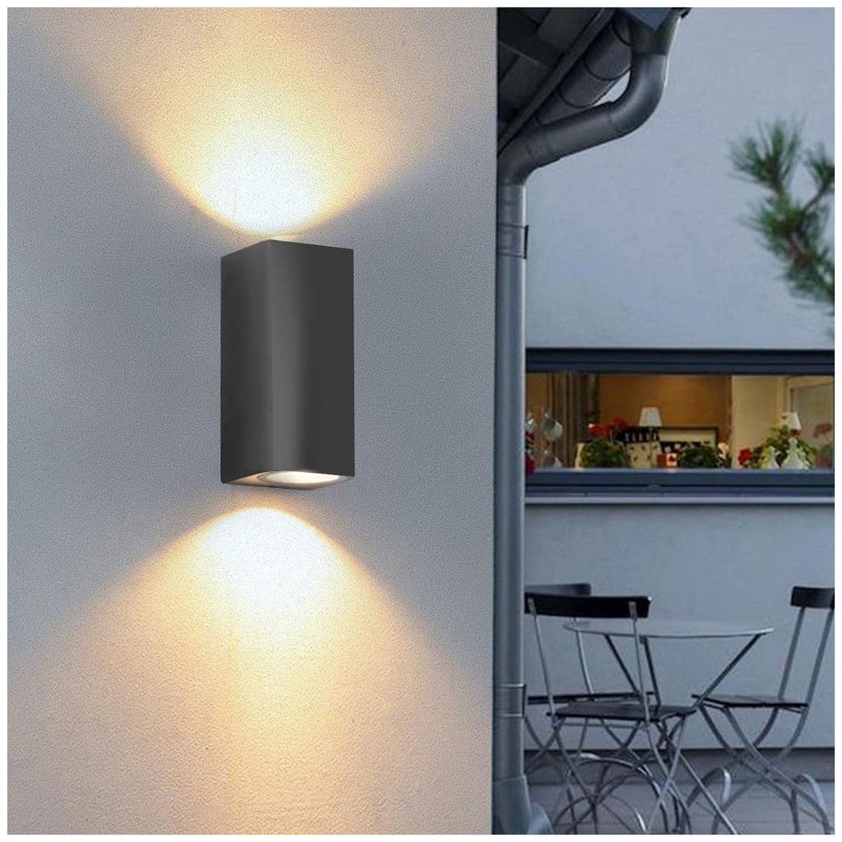 HB LEDS - Apliqué Led Bidireccional Aluminio Negro