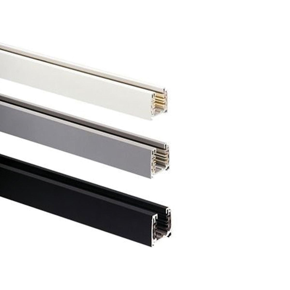 HB LEDS - Riel Energizado Trifásico Negro 1 Metro