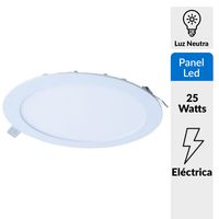 Panel Redondo LED Embutido 25W Neutro