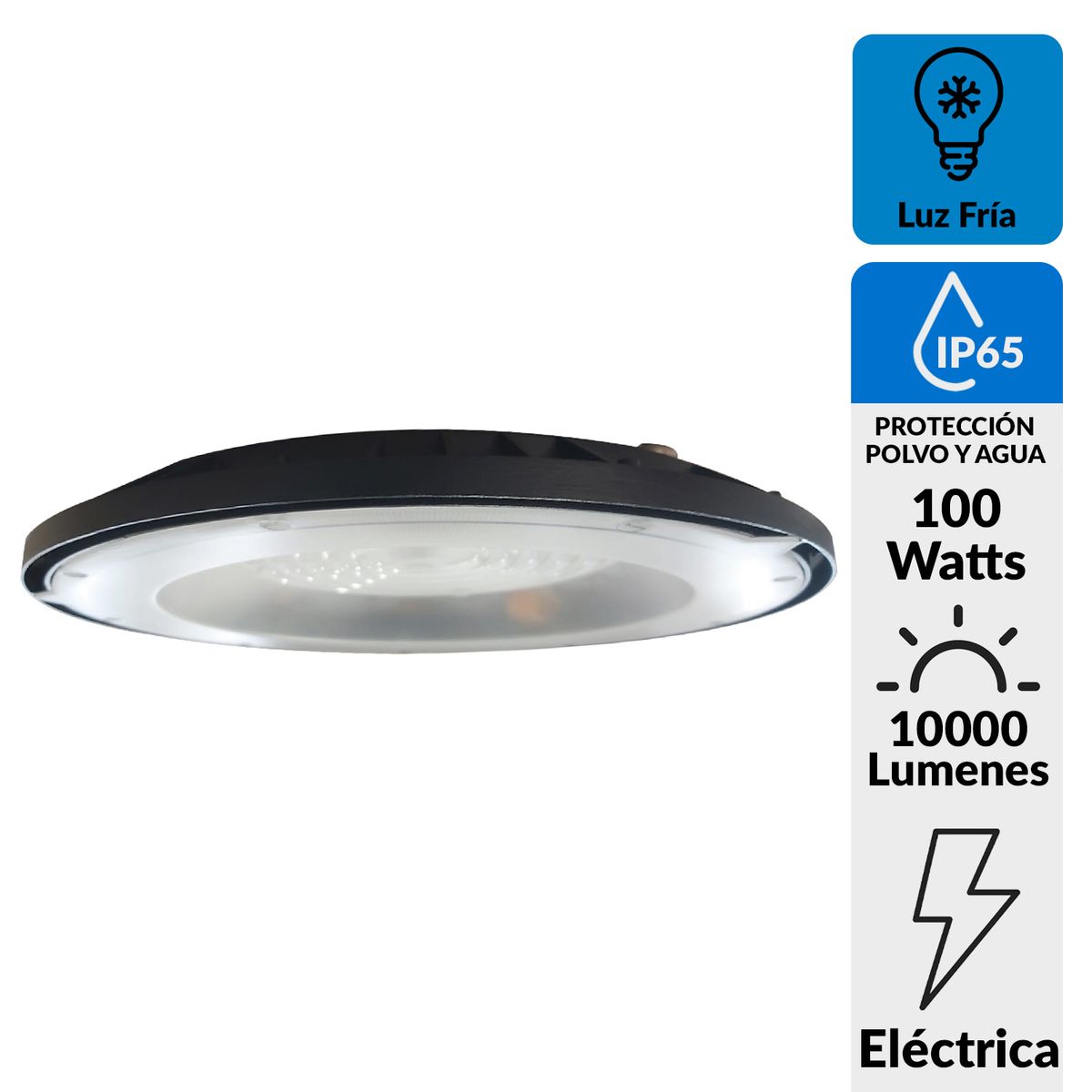 HB LEDS - Lámpara Ufo Flat Aluminio Negro 31 cm