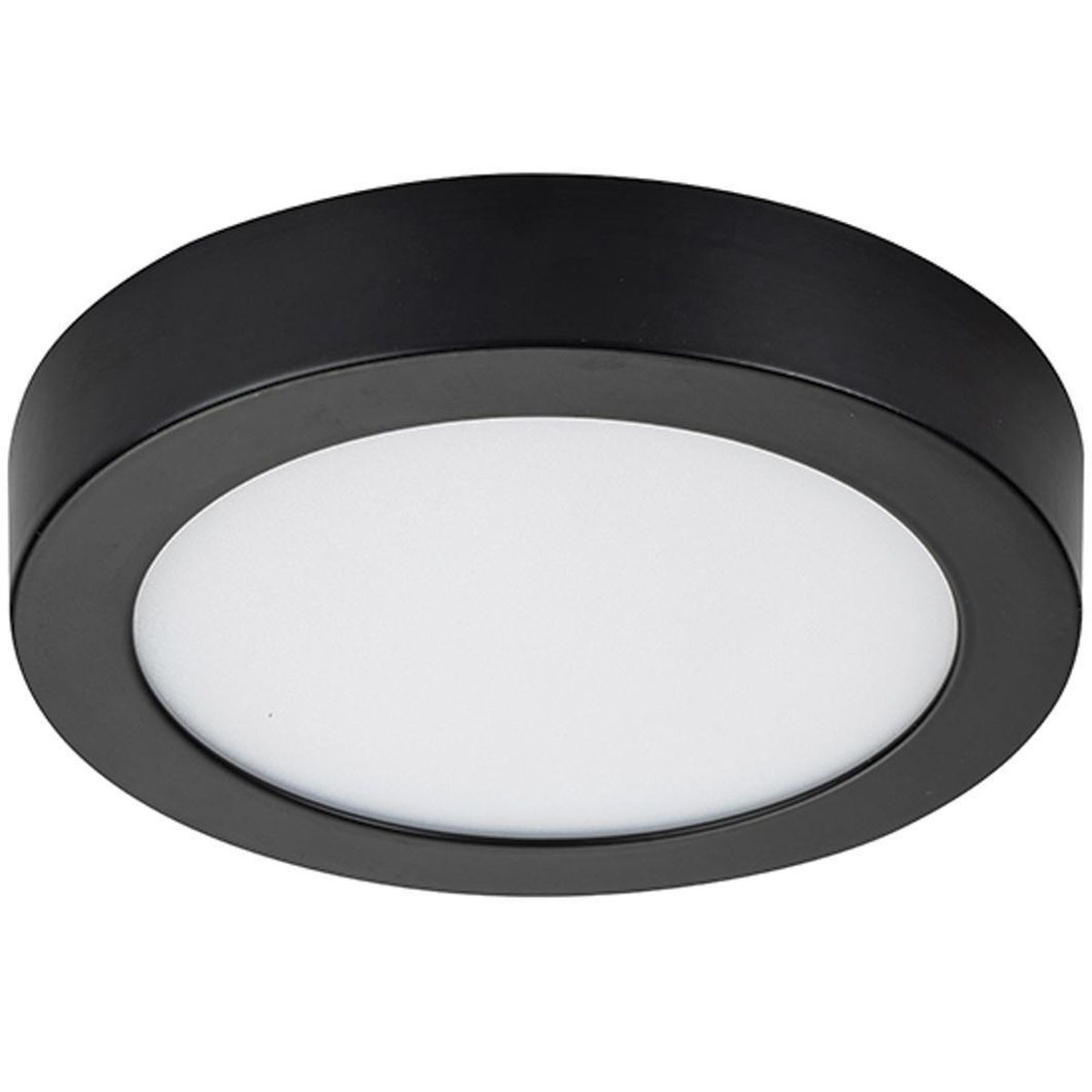 HB LEDS - Panel Redondo LED Sobrepuesto Negro 12W Frío