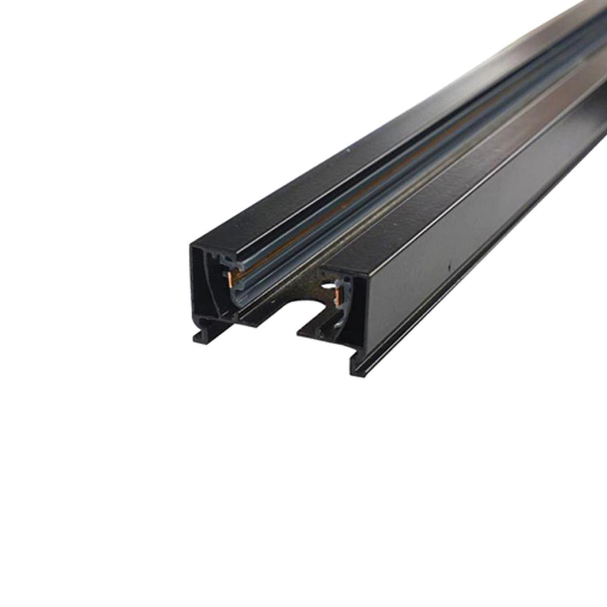 HB LEDS - Riel Energizado Monofásico Negro 1 Metro