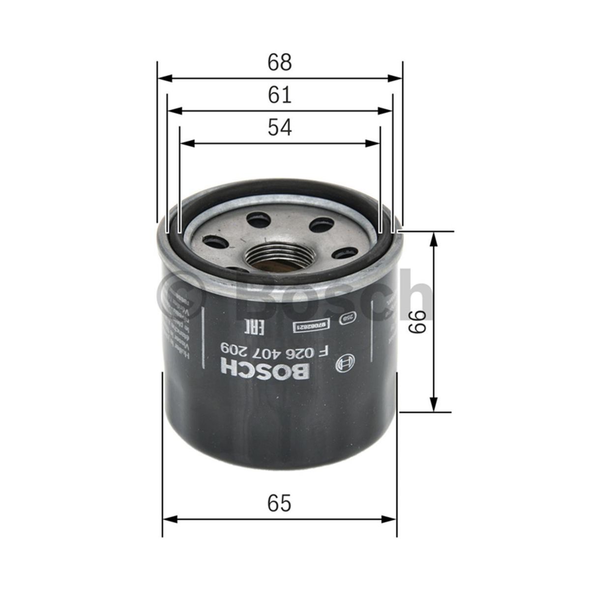 BOSCH - Filtro de Aceite Bosch W7023 para Motor Filtración Impurezas
