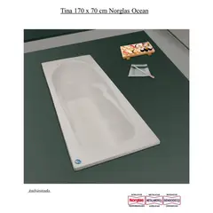 NORGLAS - Tina 170x70 cm Rectangular Metacrilato