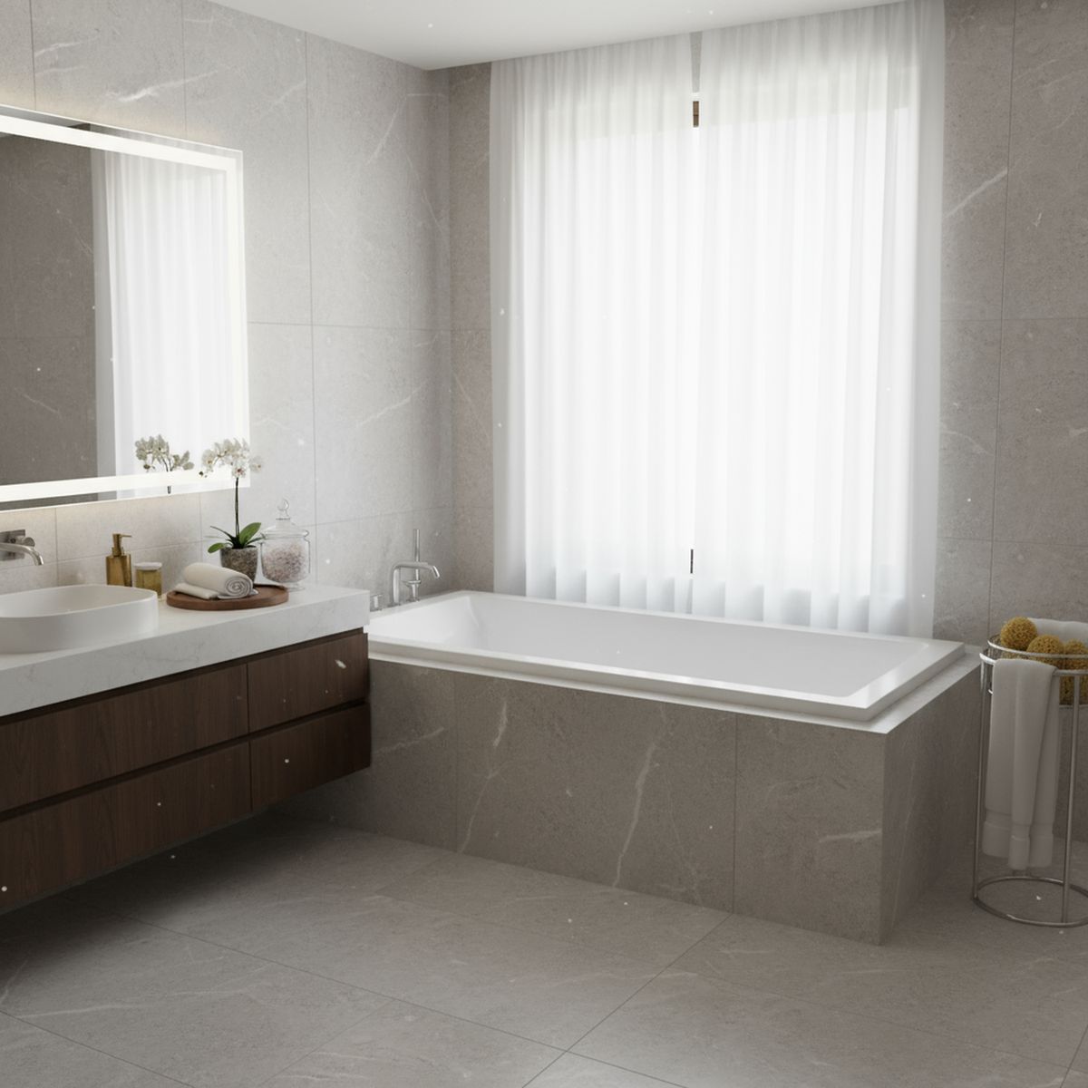 NORGLAS - Tina 100x80 cm Rectangular Metacrilato