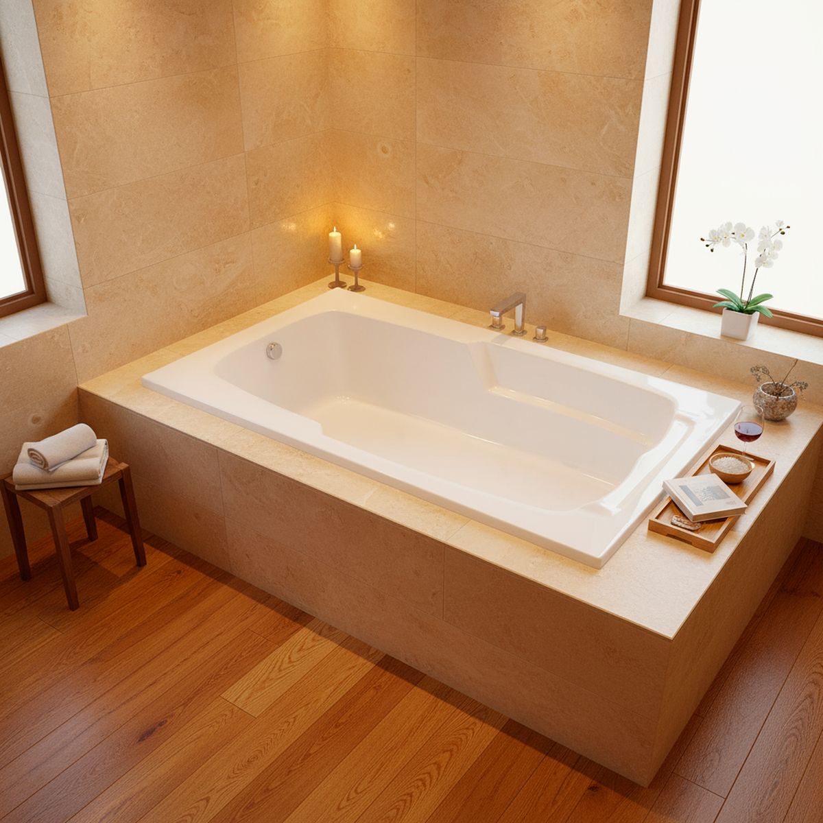 NORGLAS - Tina de Baño 177x122 cm Rectangular Metacrilato