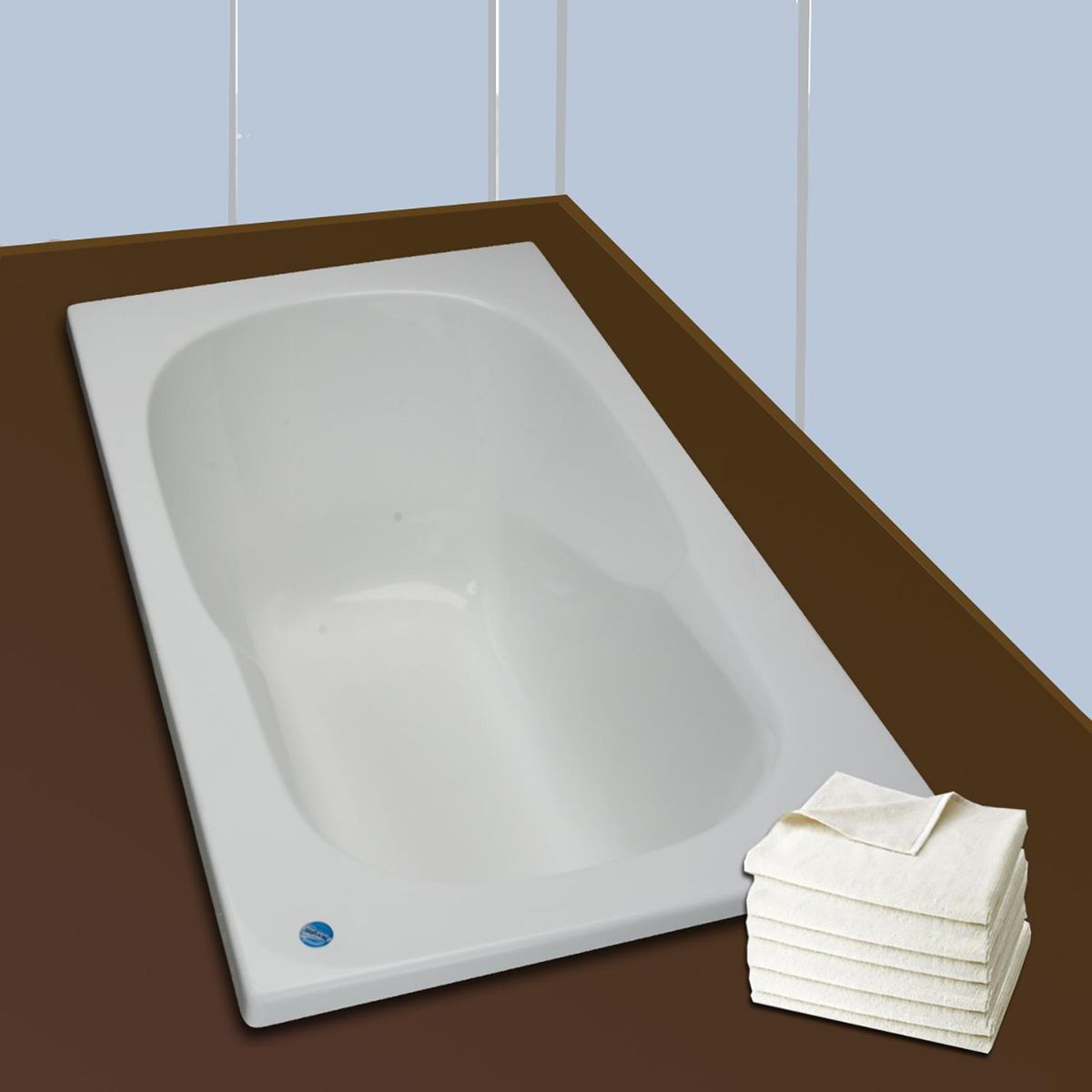 NORGLAS - Tina 120x70 cm Rectangular Metacrilato