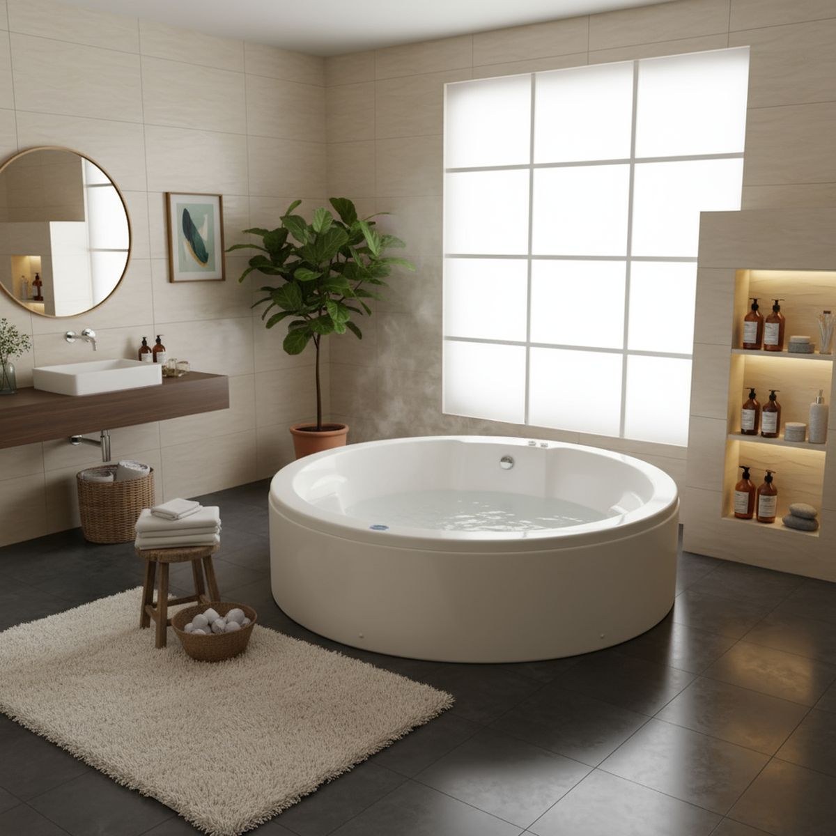 NORGLAS - Tina 150x150 cm Rectangular Metacrilato