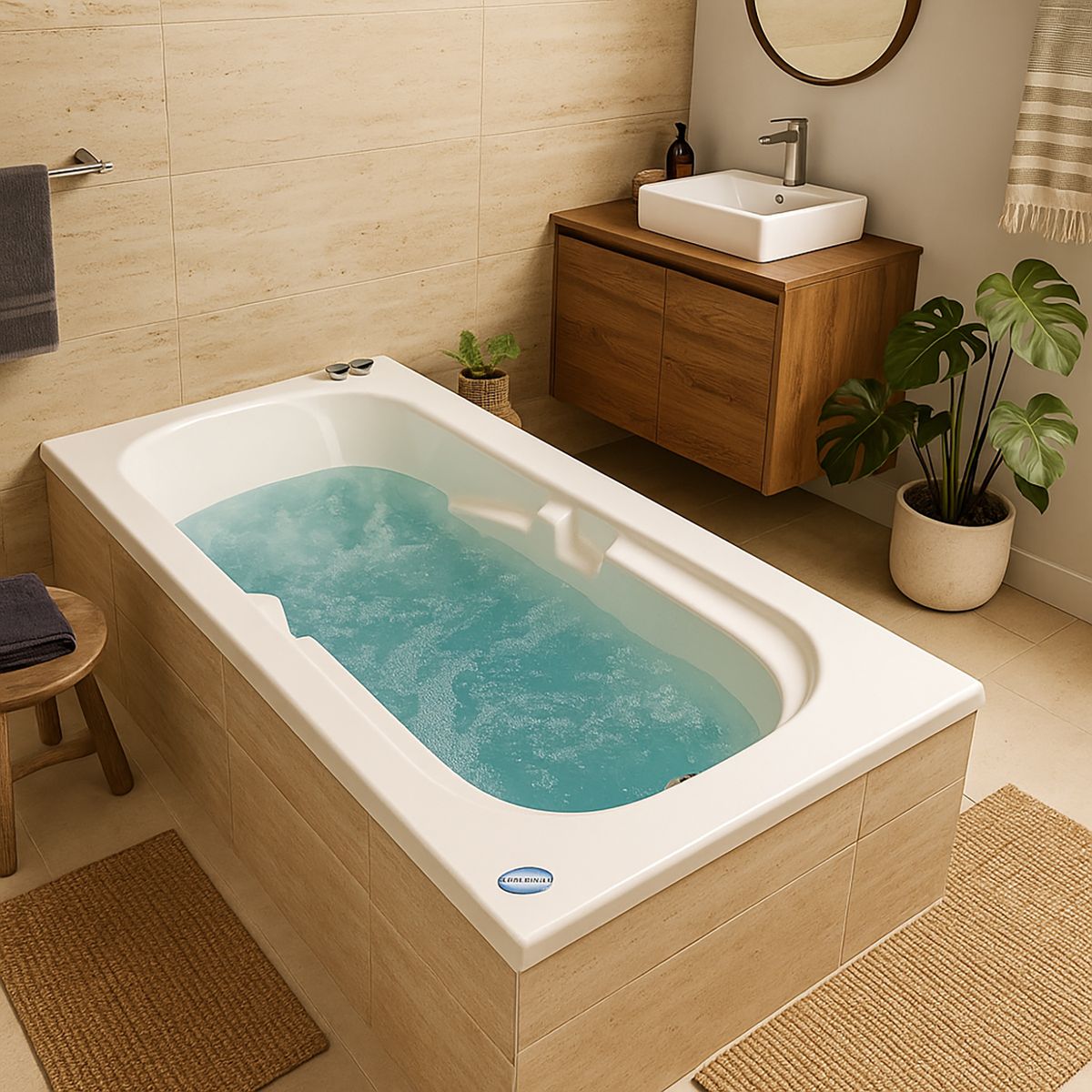 NORGLAS - Tina 170x84 cm Rectangular Metacrilato