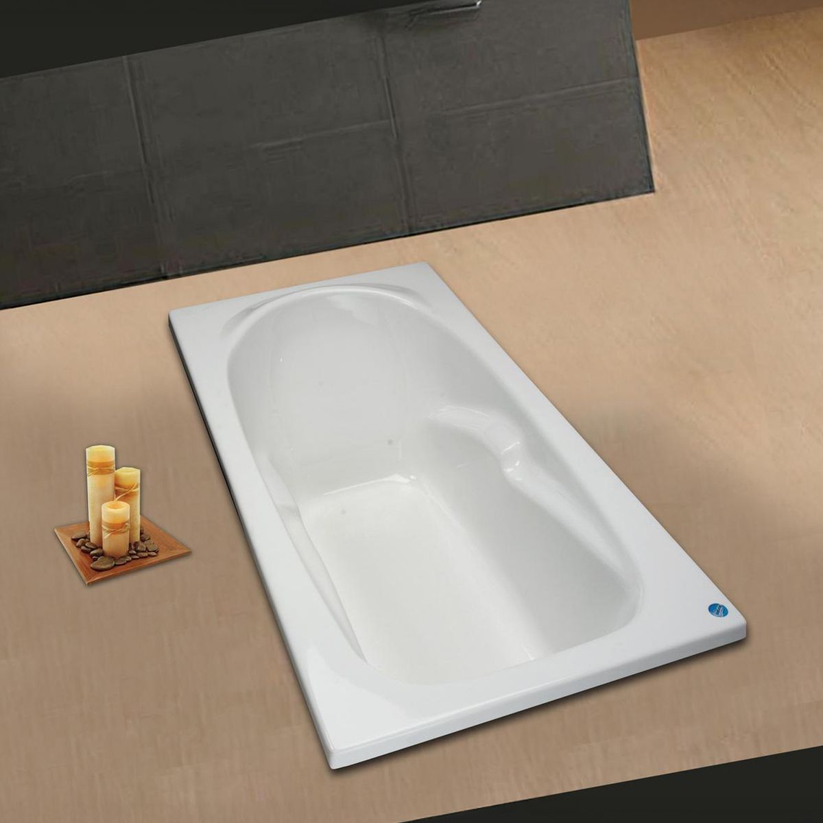 NORGLAS - Tina 140x70 cm Rectangular Metacrilato