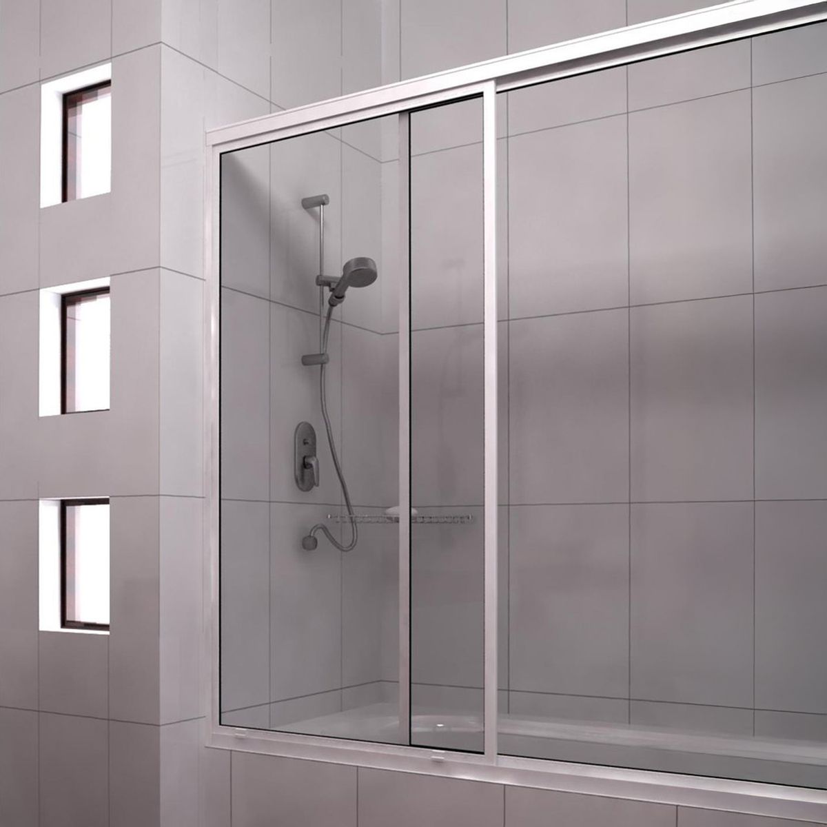 WINTEC - Mampara Tina Vidrio templado Incoloro 140x150cm