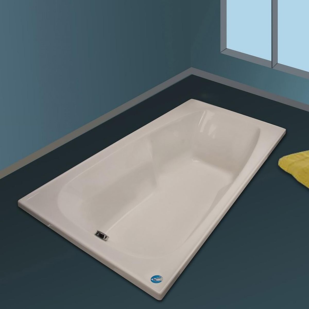 NORGLAS - Tina 183x90 cm Rectangular Metacrilato