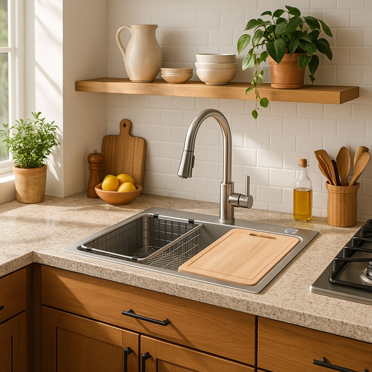 DOMSA - Lavaplatos Deluxe MDS5046-SS 1 Cubeta(s) 50x22x46 cm Acero inoxidable