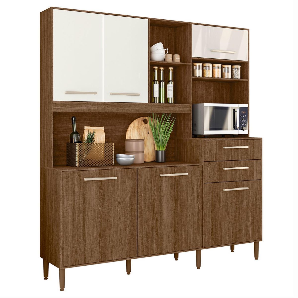 VEKKAHOME - Kit Cocina Reus 180X45X200 Café