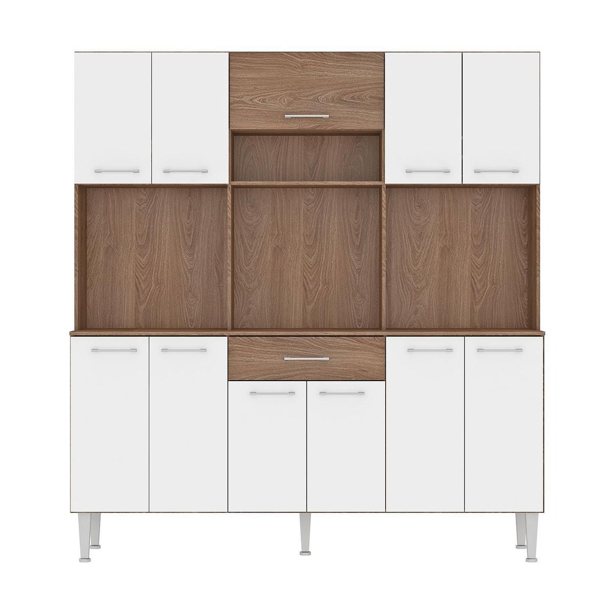VEKKAHOME - Kit cocina vic 160X38X174 blanco/café