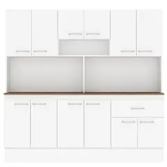 VEKKAHOME - Kit cocina delta 181X39X174 blanco