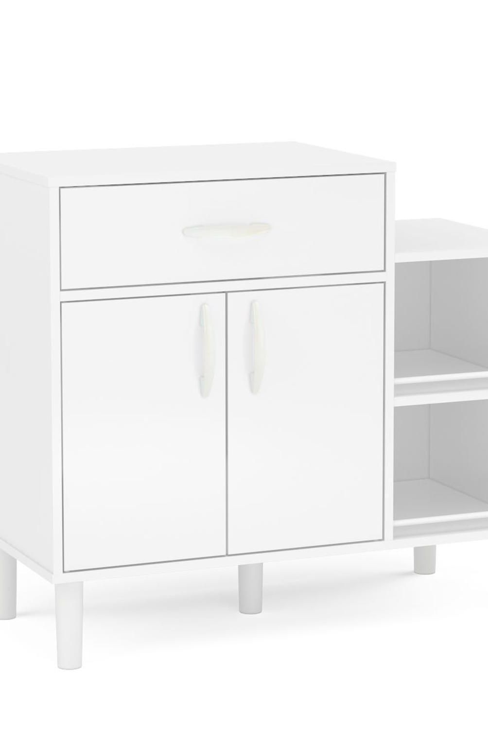 VEKKAHOME - Mueble Microondas Mon 86x77x40 cm Blanco