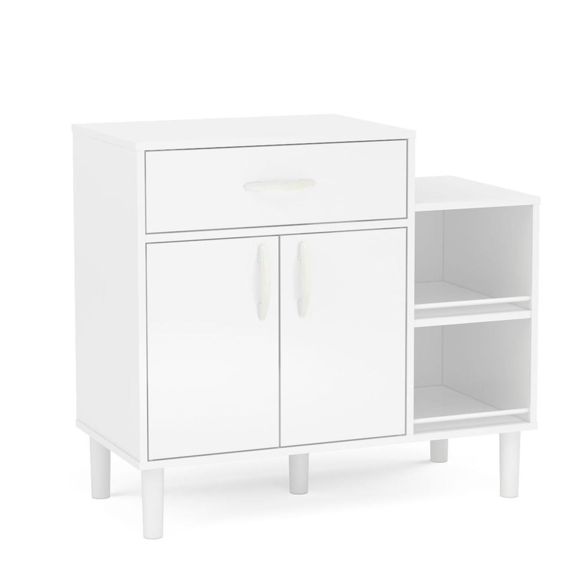 VEKKAHOME - Mueble Microondas Mon 86x77x40 cm Blanco