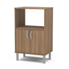 VEKKAHOME - Mueble Microondas Cadi 58x95x42 cm Café