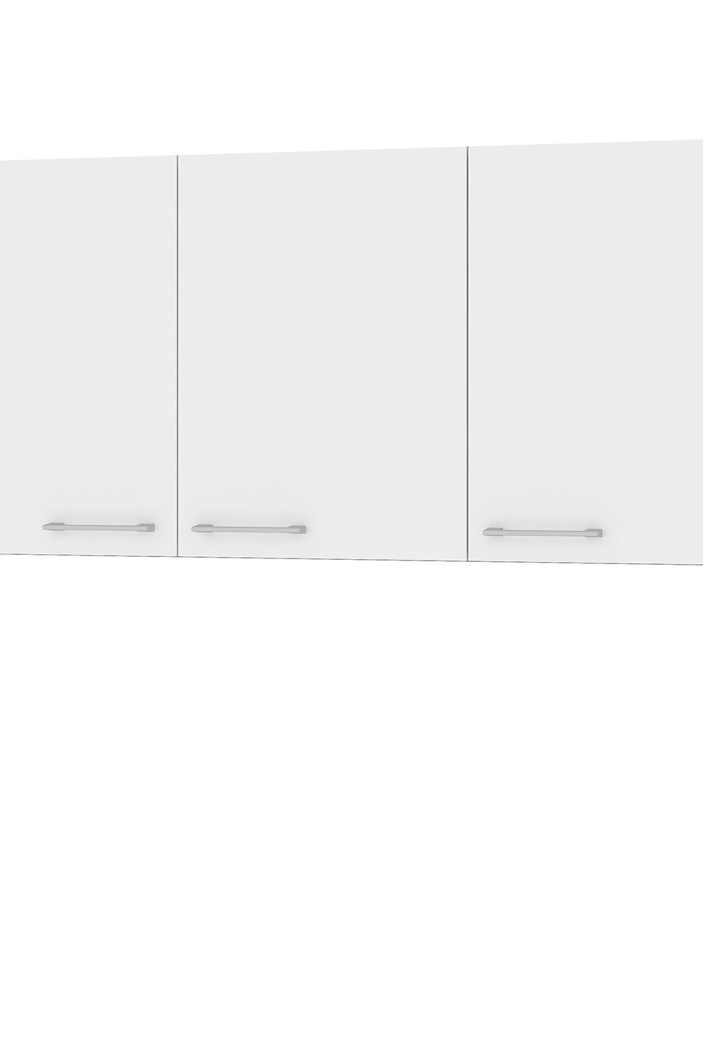 VEKKAHOME - Mueble Aéreo Lugo120x45x29 cm Blanco/Café
