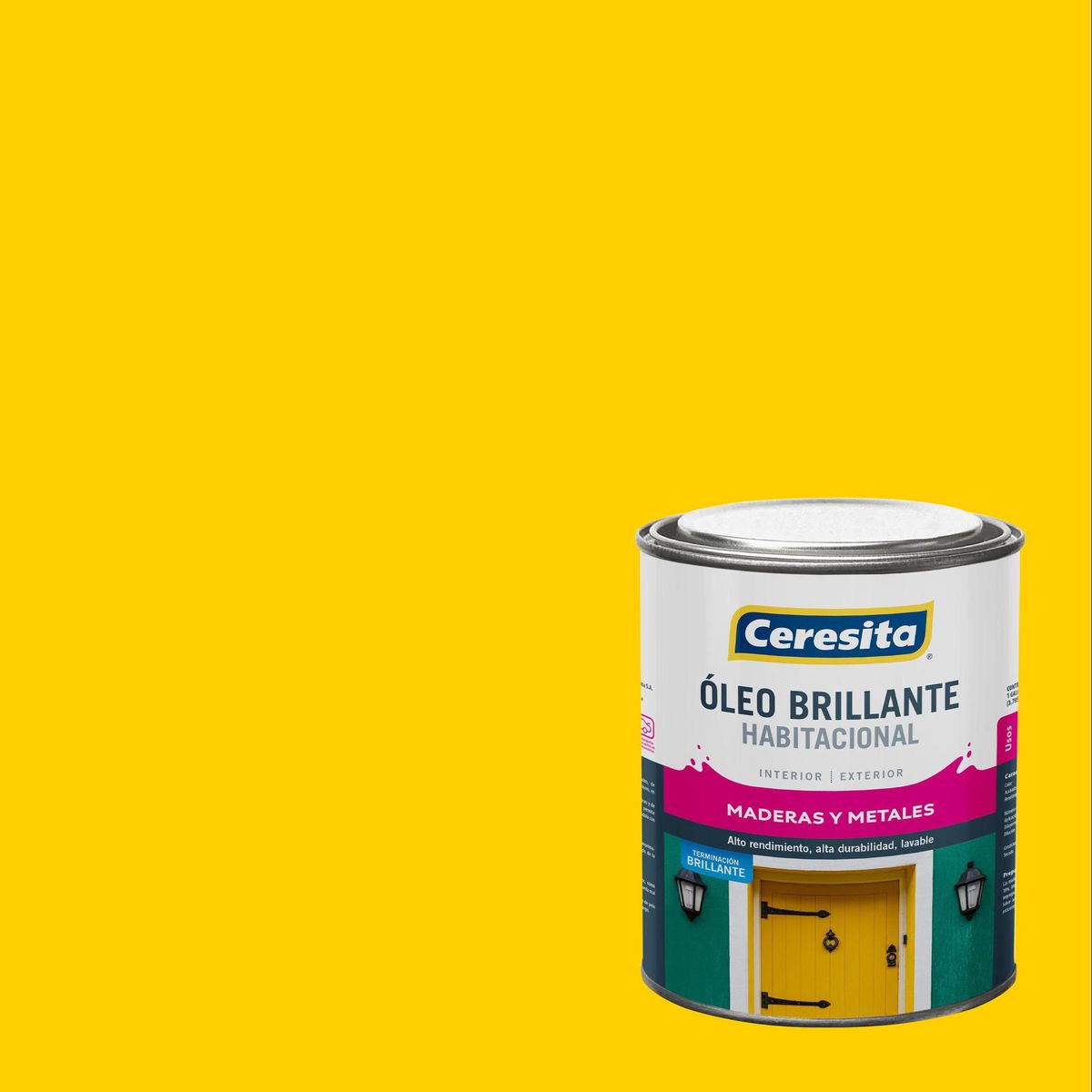 CERESITA - Óleo Habitacional Brillante 0.946 l Amarillo Rey 