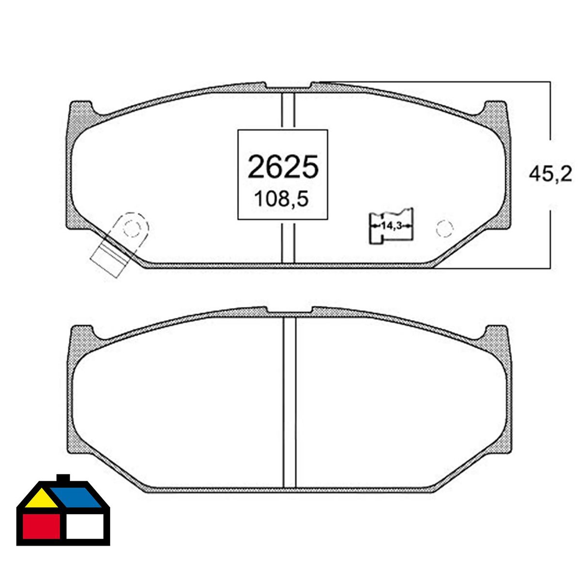 SIN MARCA - Juego pastillas freno fr2625m.
