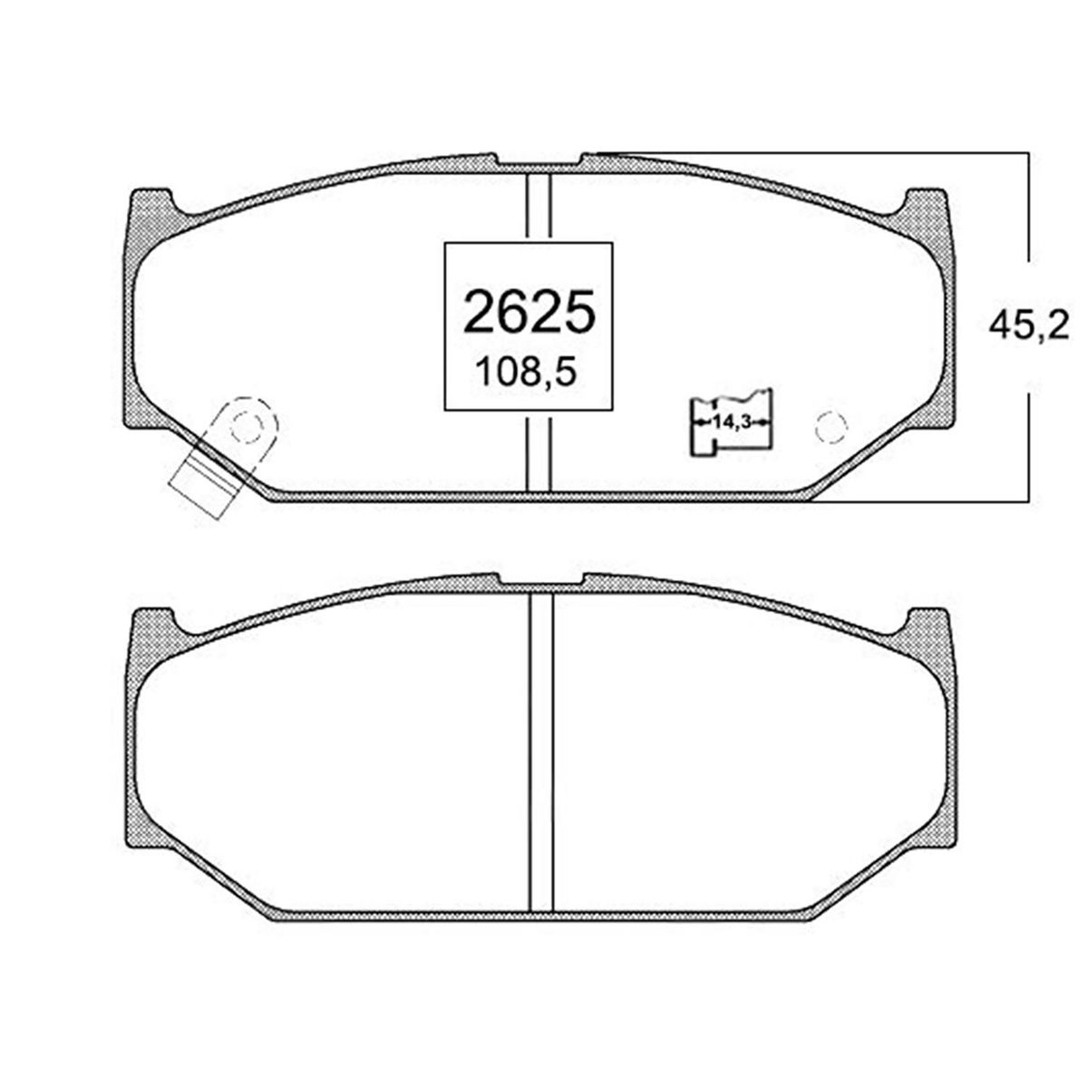 SIN MARCA - Juego pastillas freno fr2625m.