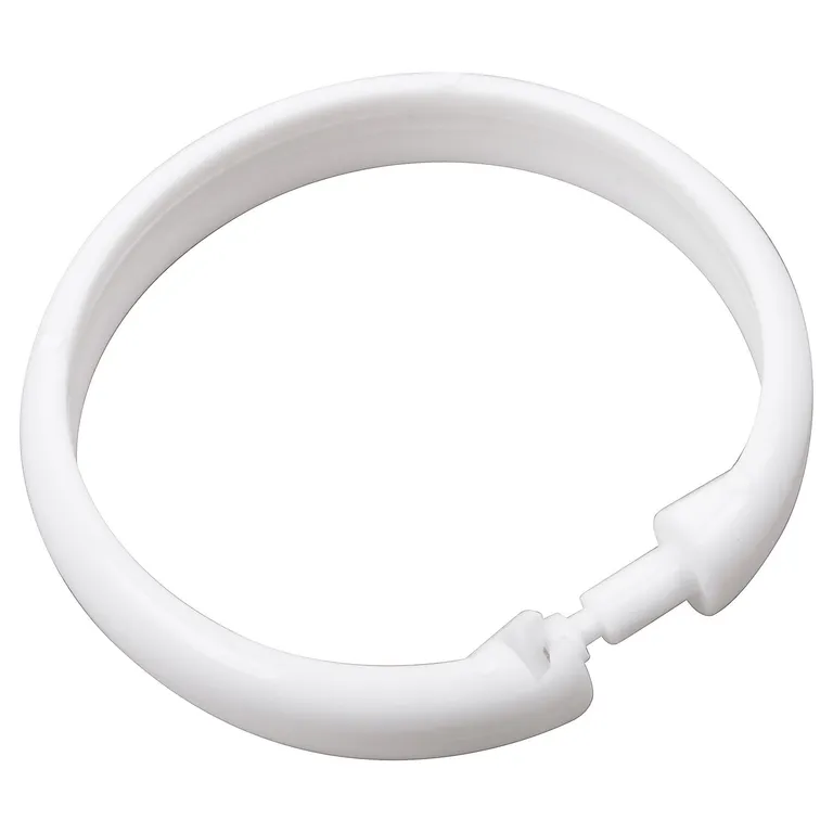 Set de ganchos para cortina de baño 12 unidades blanco