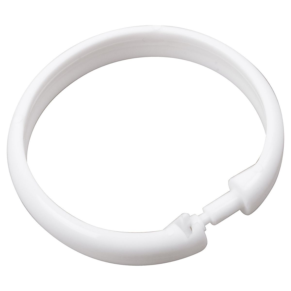 CASA BONITA - Set de ganchos para cortina de baño 12 unidades blanco